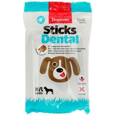 Dogman Dental Stick Tyggepinne Stor Hund 7pk Dogman Dental Stick Tyggepinne Stor Hund 7pk
