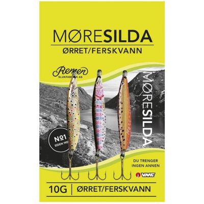 Remen Møresilda Ltd Ørret Sluk, 10 Gram - 3 Pk Remen Møresilda Ltd Ørret Sluk, 10 Gram - 3 Pk