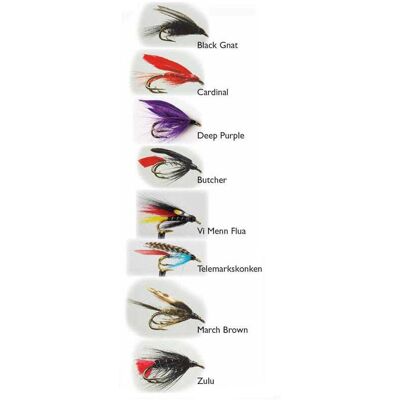 Hurricane Wet Fly Dobbelkrok Ørretfluer - 8 Pk Hurricane Wet Fly Dobbelkrok Ørretfluer - 8 Pk