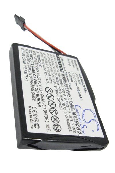 Mitac Batteri (1250 mAh 3.7 V, Sort) passende til Batteri til Mitac Mio 269 Plus