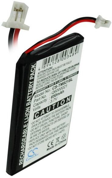 TomTom Batteri (650 mAh 3.7 V, Sort) passende til Batteri til TomTom 9821X (GPS Mouse)