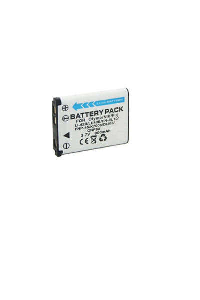 CAS. Batteri (900 mAh 3.7 V) passende til Batteri til CAS. Exilim EX-ZS5BK