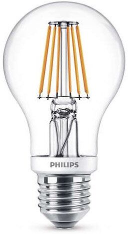 E27 Philips Filament E27 LED-lyspærer 7,5W (60W) (Pære, Klart, Kan dimmes)