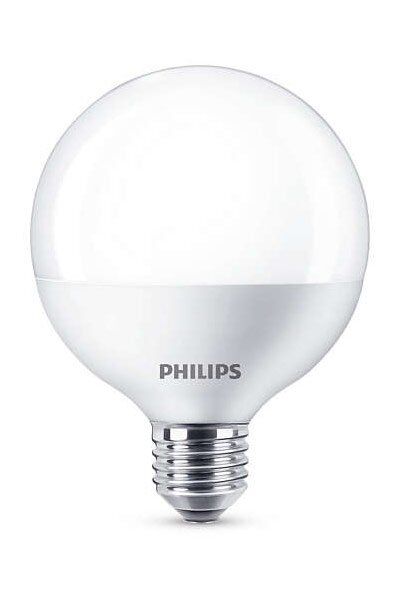 E27 Philips E27 LED-lyspærer 9,5W (60W) (Kule, Frostet)
