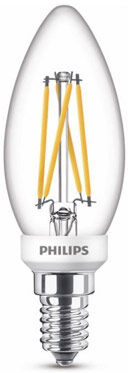 E14 Philips E14 LED-lyspærer 3,5W (25W) (Lys, Klart, Kan dimmes)