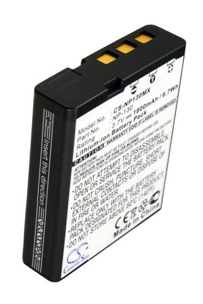 CAS. Batteri (1800 mAh 3.7 V) passende til Batteri til CAS. Exilim EX-ZR200BK