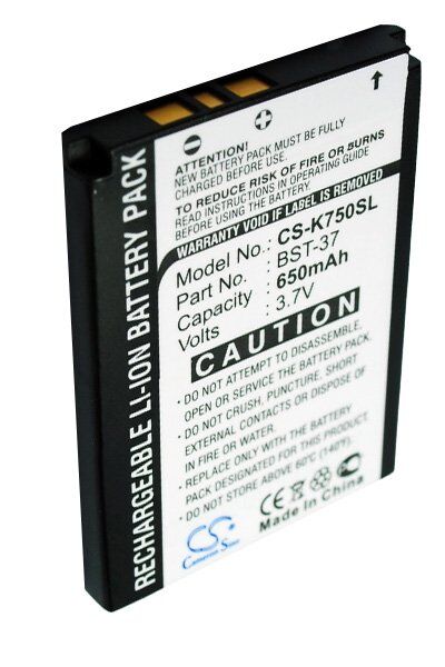 Sony Ericsson Batteri (650 mAh 3.7 V, Sort) passende til Batteri til Sony Ericsson Z550c