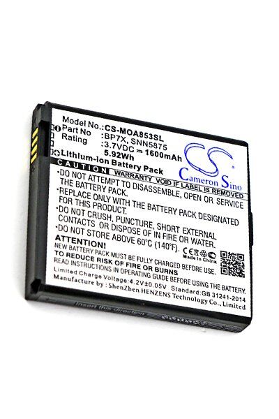 Motorola Batteri (1600 mAh 3.7 V, Sort) passende til Batteri til Motorola Titanium A955