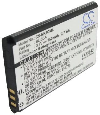 Nokia Batteri (750 mAh 3.7 V, Sort) passende til Batteri til Nokia 6822