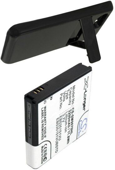 Samsung Batteri (3200 mAh 3.7 V, Sort) passende til Batteri til Samsung GT-i9070 Galaxy S Advance