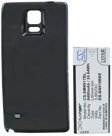 Samsung Batteri (6400 mAh 3.85 V, Sort) passende til Batteri til Samsung SM-N910FD