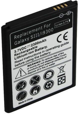 Samsung Batteri (2300 mAh 3.7 V, Sort) passende til Batteri til Samsung Galaxy S III LTE