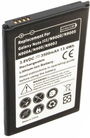 Samsung Batteri (3500 mAh 3.7 V, Sort) passende til Batteri til Samsung SM-N900W8 Galaxy Note III