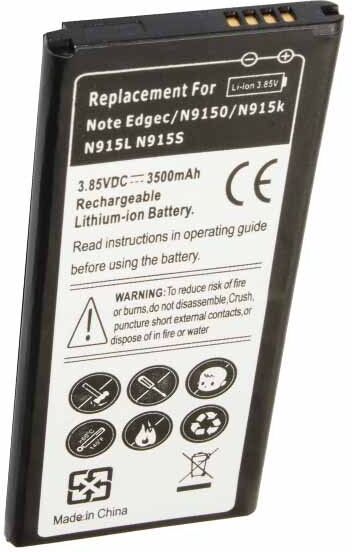 Samsung Batteri (3500 mAh 3.7 V, Sort) passende til Batteri til Samsung SM-N915Y