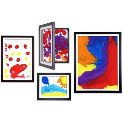 My Little Da Vinci My Little DaVinci Galleri - 4stk Ramme til Tegninger, Sort My Little Da Vinci My Little DaVinci Galleri - 4stk Ramme til Tegninger, Sort