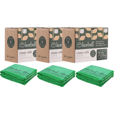 Korbell Bleiepose refill til Bleiebøtte, 9-pack Korbell Bleiepose refill til Bleiebøtte, 9-pack