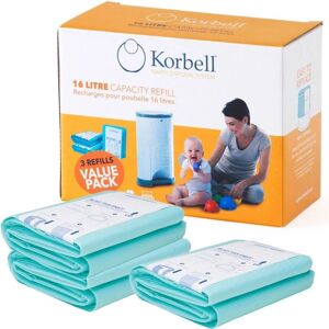 Korbell Bleiepose refill til Bleiebøtte, 3-pack