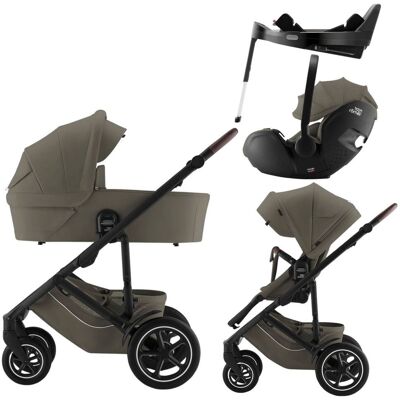 Britax Smile 5Z Barnevogn med Bilstol Baby-Safe Pro og base - Lux Urban Olive Britax Smile 5Z Barnevogn med Bilstol Baby-Safe Pro og base - Lux Urban Olive