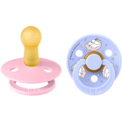 Bibs Smokker, 2stk Mummi Pink, Latex - Size 2 Bibs Smokker, 2stk Mummi Pink, Latex - Size 2