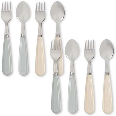 Konges Sløjd Barnebestikk 8-pk, Krem/Onyx Konges Sløjd Barnebestikk 8-pk, Krem/Onyx
