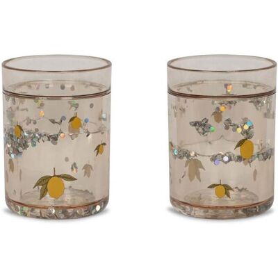 Konges Sløjd Sitron Barn Glitter Drikkeglass - 2-Pakning Konges Sløjd Sitron Barn Glitter Drikkeglass - 2-Pakning