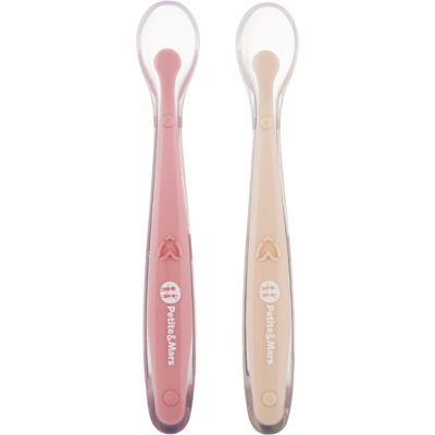 Petite&Mars Barneskje - 2 stk Silikonskjeer Rose/Sand Petite&Mars Barneskje - 2 stk Silikonskjeer Rose/Sand