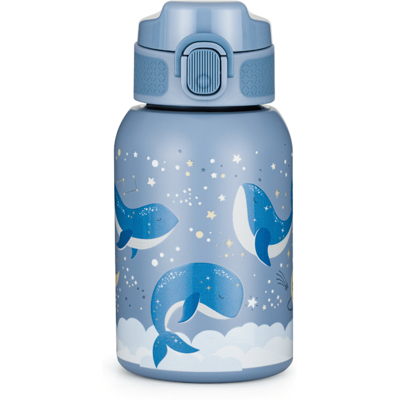 PETITE&MARS Drikkeflaske Barn, Whale 350ml, Rustfritt Stål PETITE&MARS Drikkeflaske Barn, Whale 350ml, Rustfritt Stål