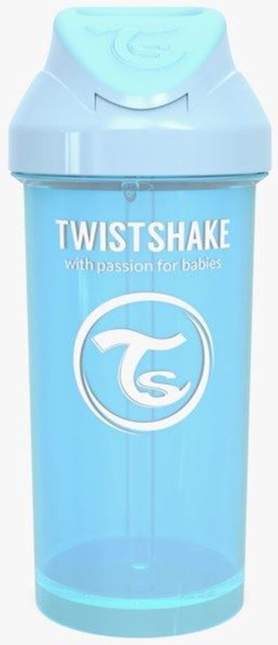 Twistshake Straw Cup 360ml, Pastel Blå