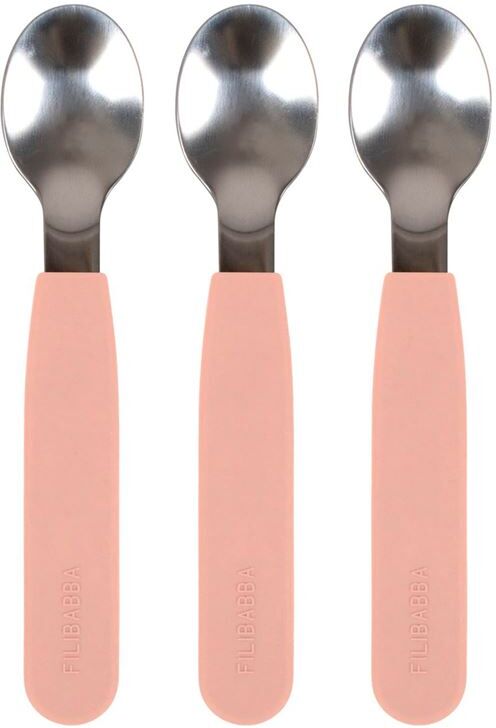 FILIBABBA Silikon Skjeer 3pk - Peach