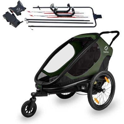 Hamax Outback One, Skivogn og Sykkelvogn, Grønn (med skisett) Hamax Outback One, Skivogn og Sykkelvogn, Grønn (med skisett)