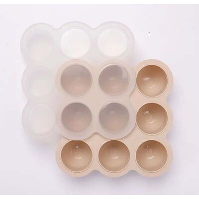 Lilletroll Fryseform med Lokk, 9x60ml - Beige Lilletroll Fryseform med Lokk, 9x60ml - Beige