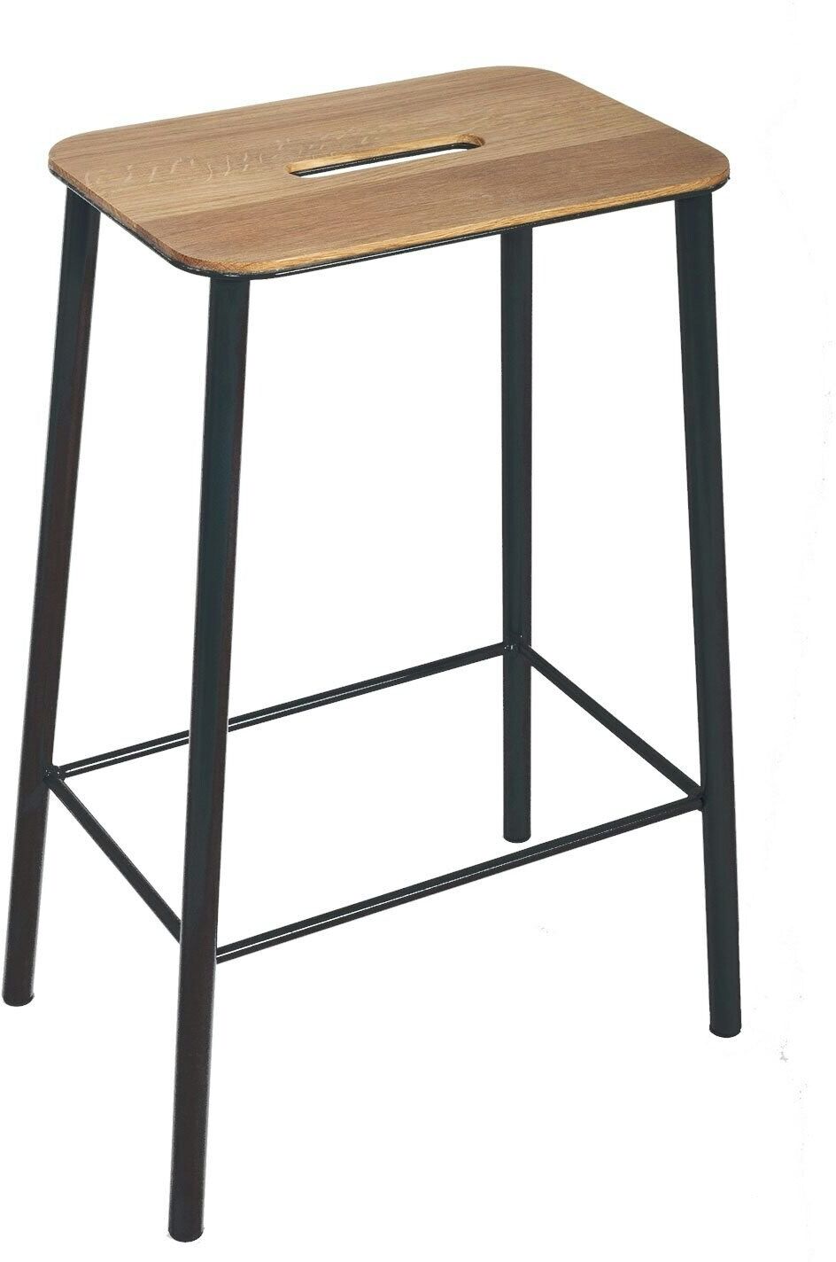 Frama -Adam Stool Barstol 65 cm, Eik/Matt Sort