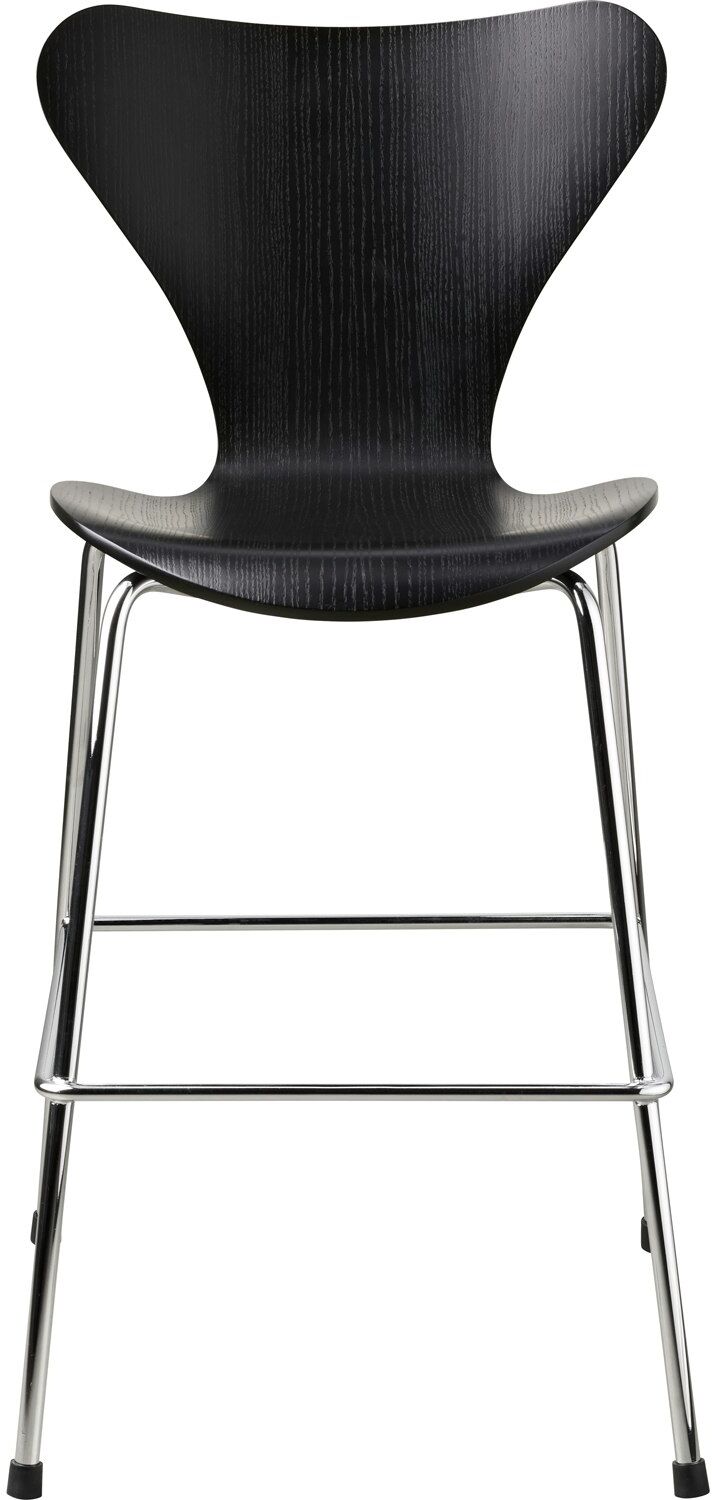 Fritz Hansen -Series 7 Juniorstol, Svart / Chrome