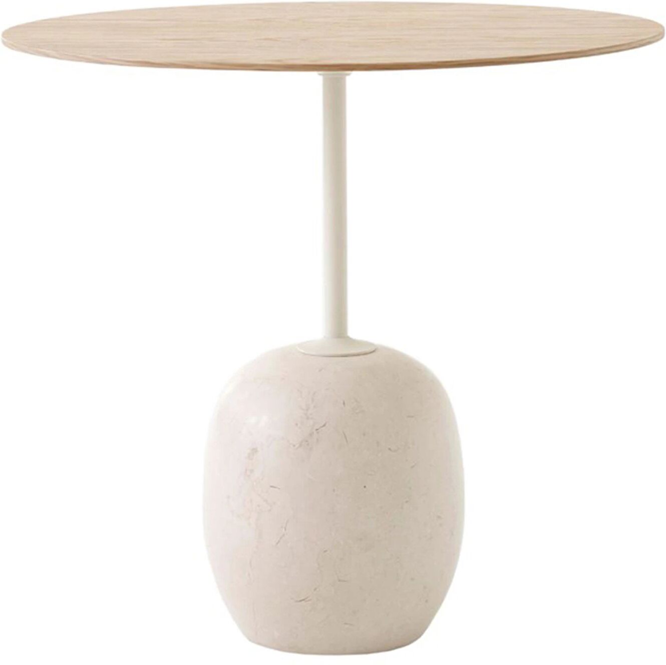 &Tradition -Lato LN9 Oval Bord, Oak / Crema Diva Marble