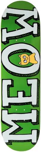 Meow Skateboards Meow Logo Skateboard Deck (Grønn)