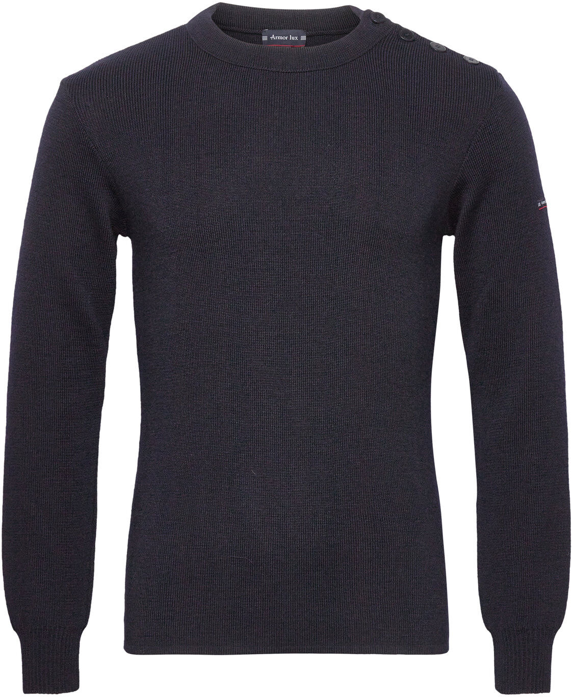 Armor Lux Mariner Sweater Strikkegenser M. Rund Krage Blå Armor Lux