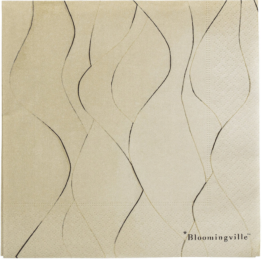 Bloomingville Hatib Napkin 20P Home Textiles Kitchen Textiles Napkins Paper Napkins Beige Bloomingville