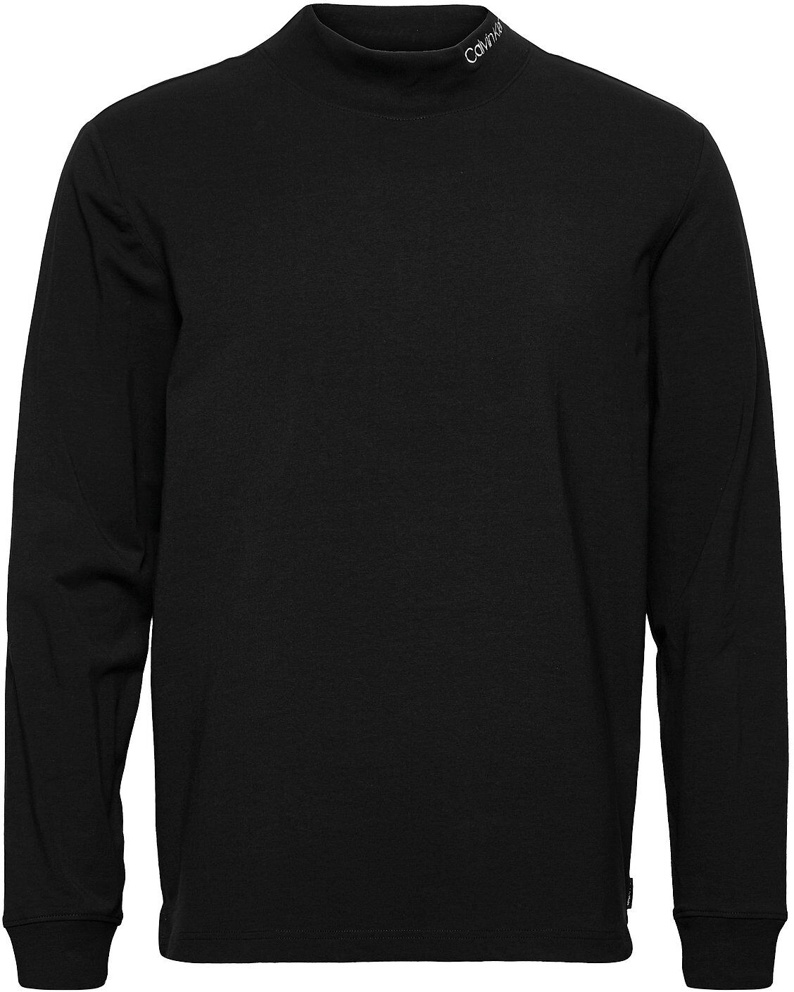 Calvin Slim Stretch Mock Ls T-Shirt T-shirts Long-sleeved Svart Calvin Klein