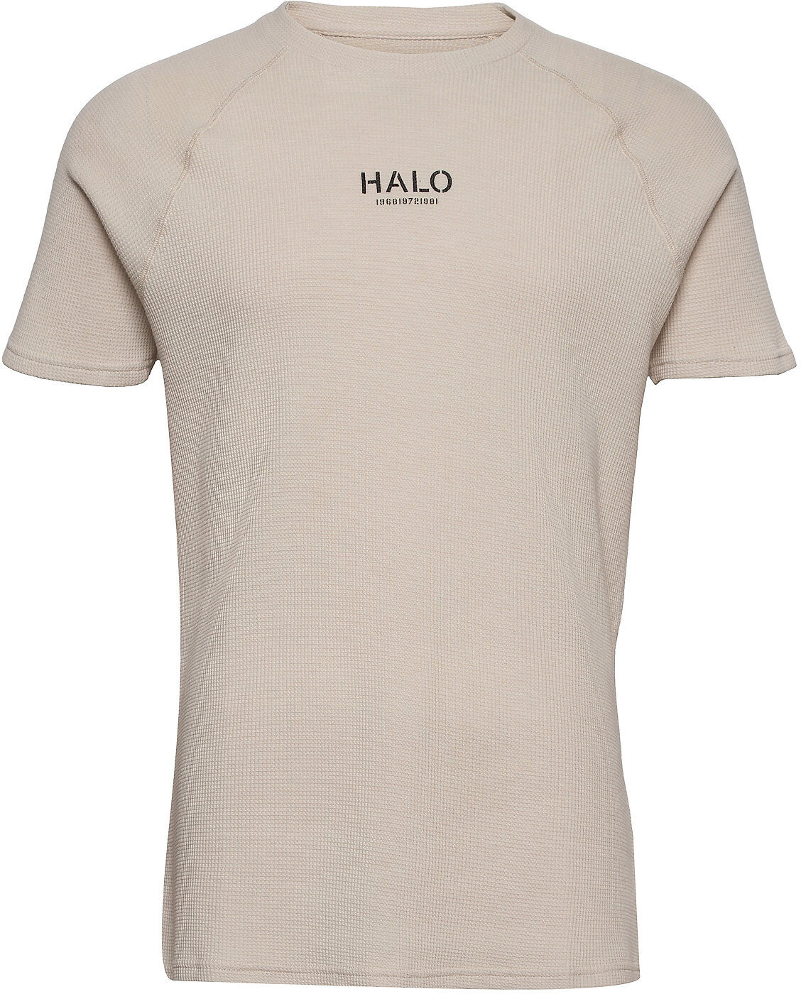 Halo Waffle Tee T-shirts Short-sleeved Beige HALO