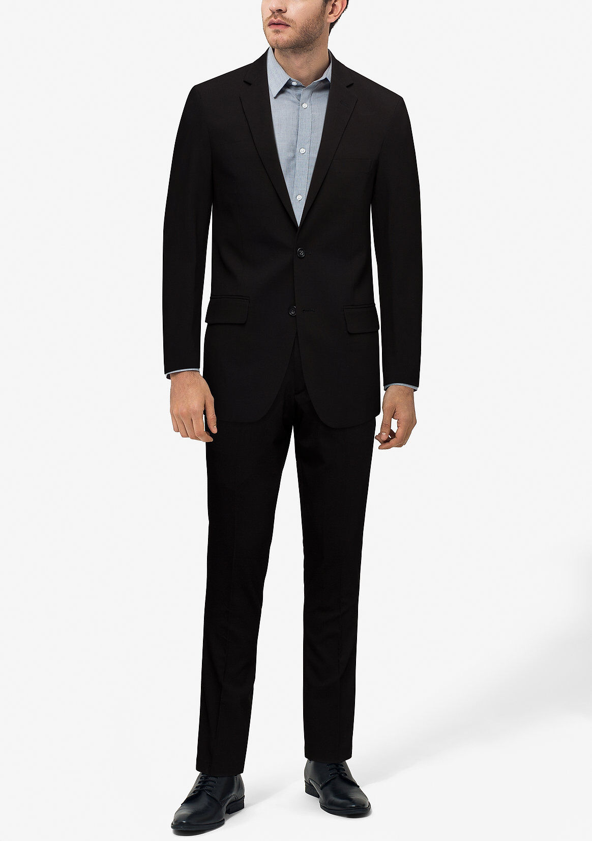 Lindbergh Plain Mens Suit Dress Svart Lindbergh