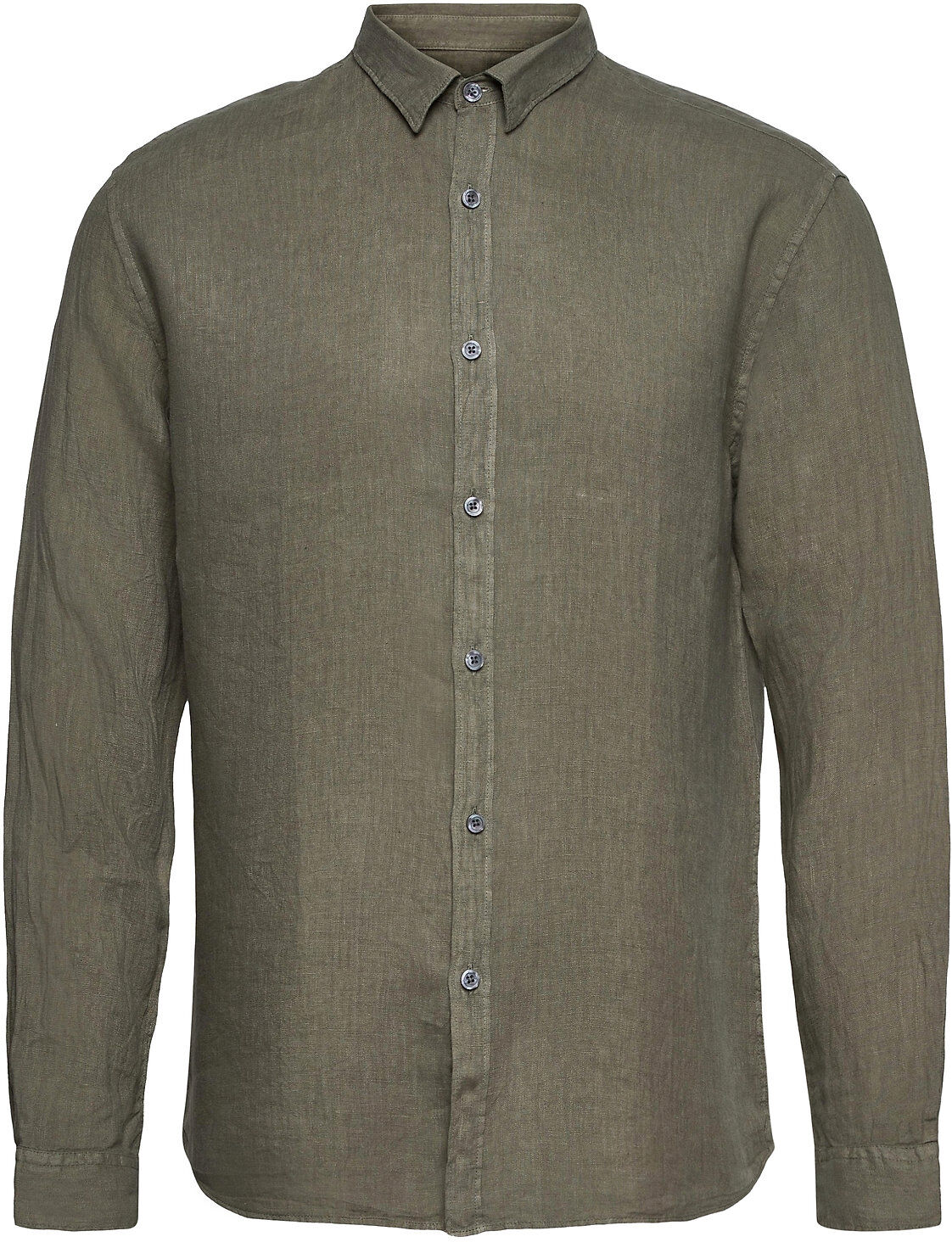 LJUNG by Marcus Larsson Washed Linen Shirt Skjorte Uformell Grønn LJUNG By Marcus Larsson