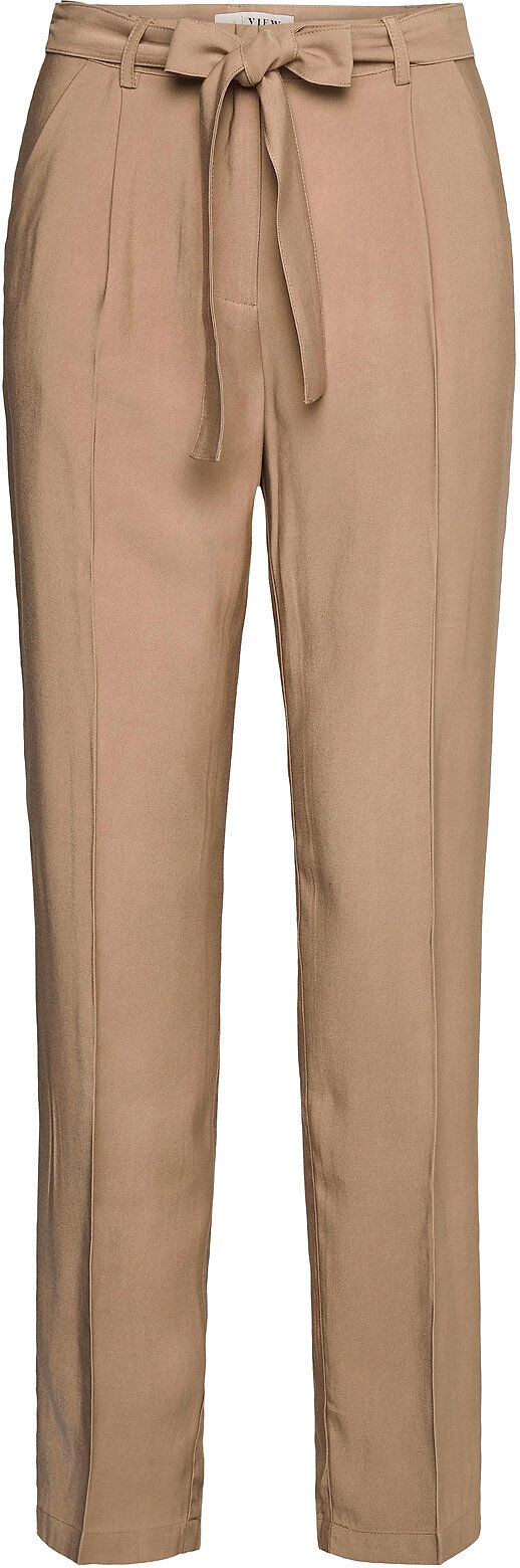 A-View Jamma Pant Bukser Med Rette Ben Beige A-View