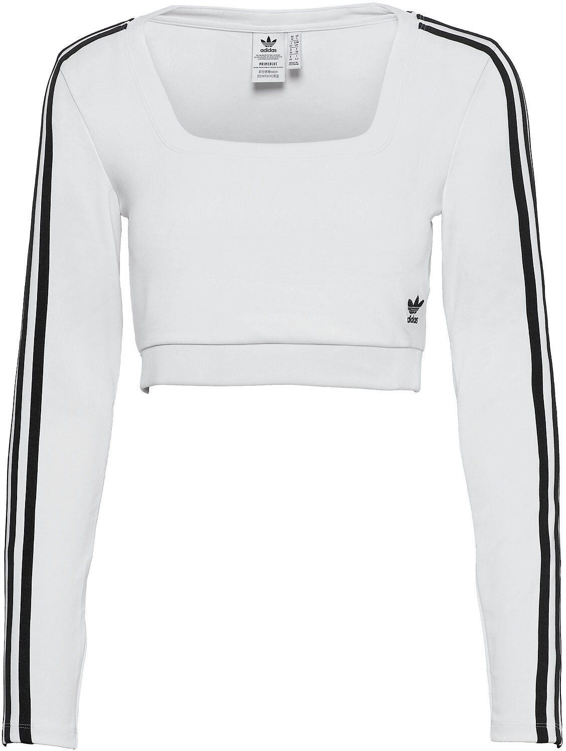 adidas Originals Adicolor Classics Long Sleeve Tee W Crop Tops Hvit Adidas Originals