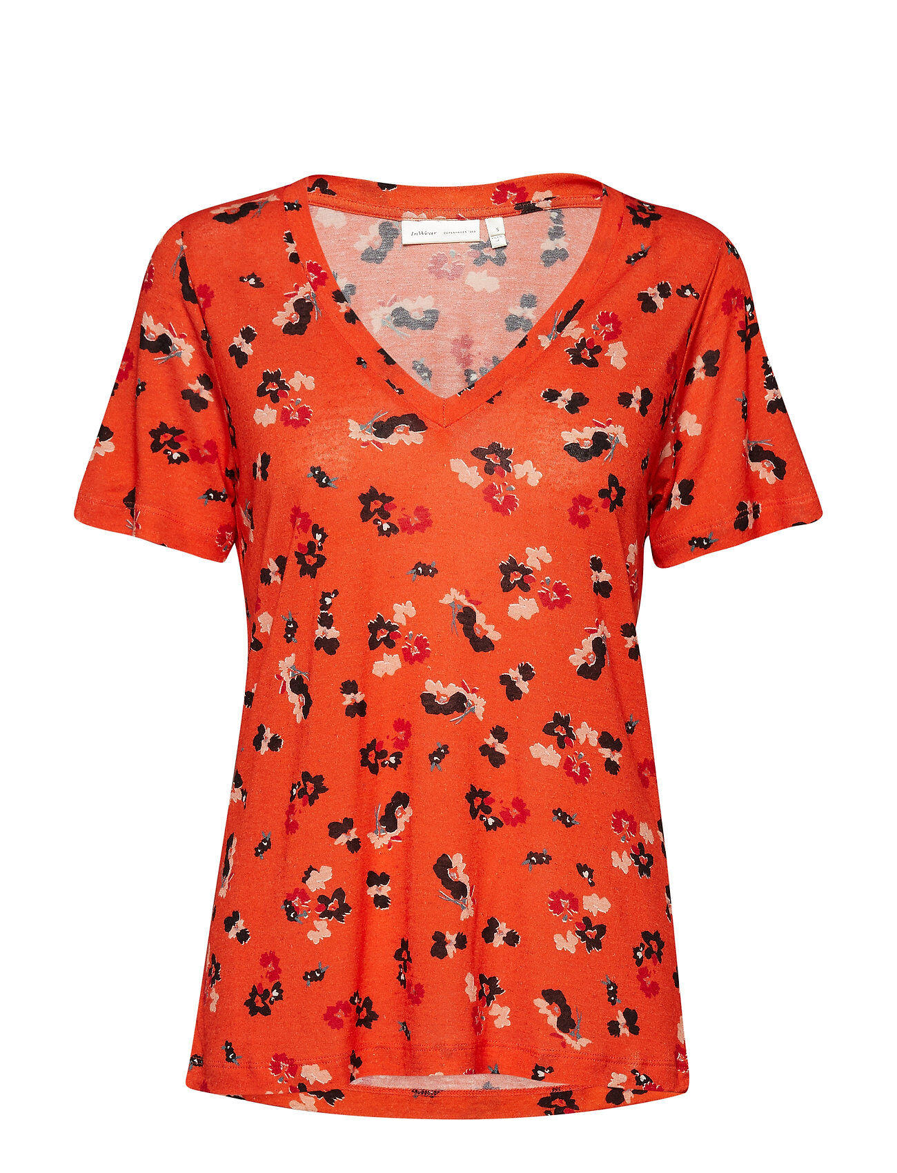 InWear Rosita V-Neck T-Shirt T-shirts & Tops Short-sleeved Oransje InWear