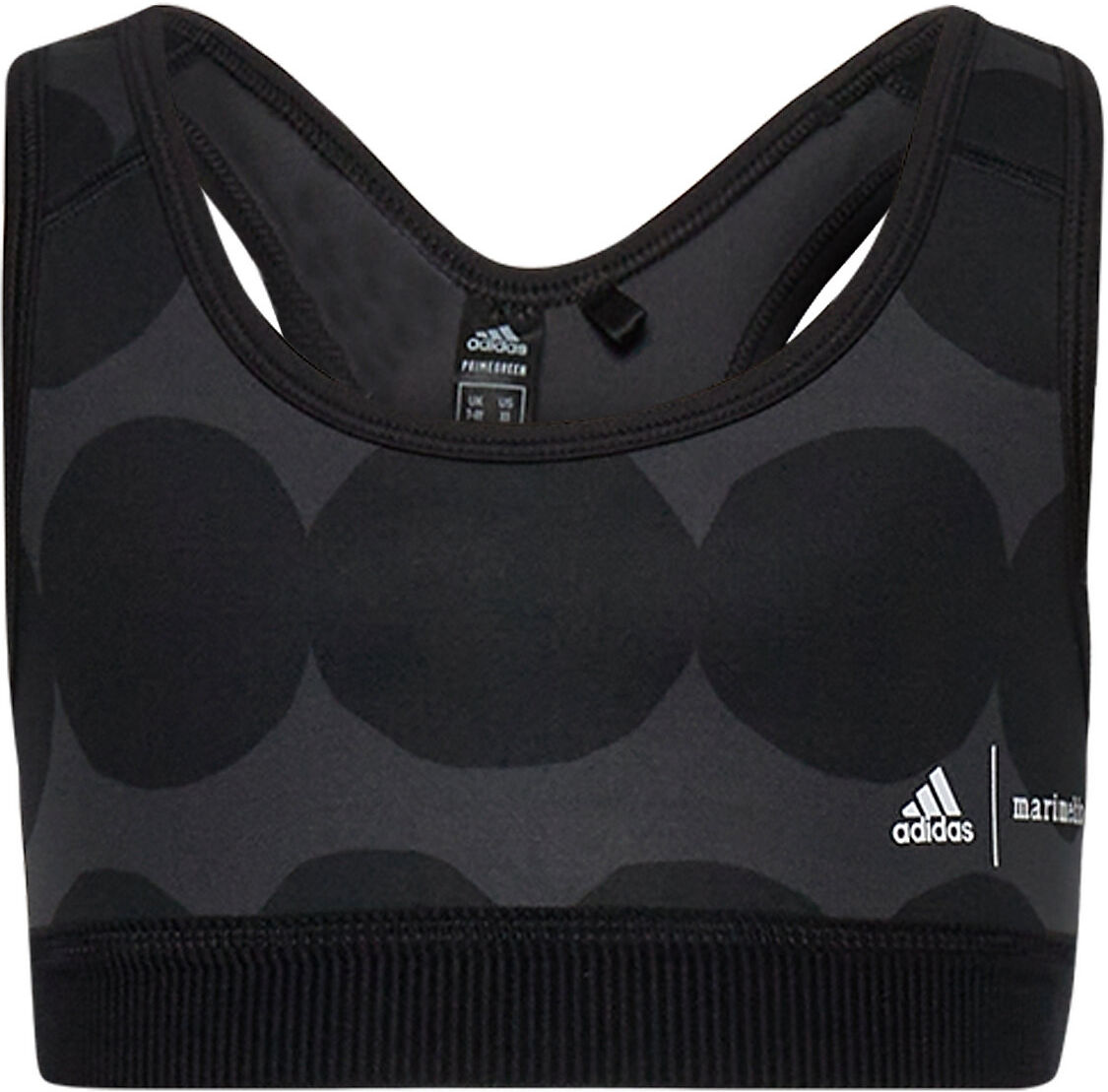 adidas Performance Marimekko Räsymatto Primegreen Low Support Sports Bra W Night & Underwear Underwear Tops Svart Adidas Performance