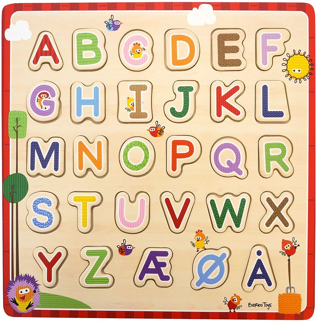 Barbo Toys Wacky Wonders - Wooden Puzzle - Abc Toys Puzzles And Games Pegged Puzzles Multi/mønstret Barbo Toys