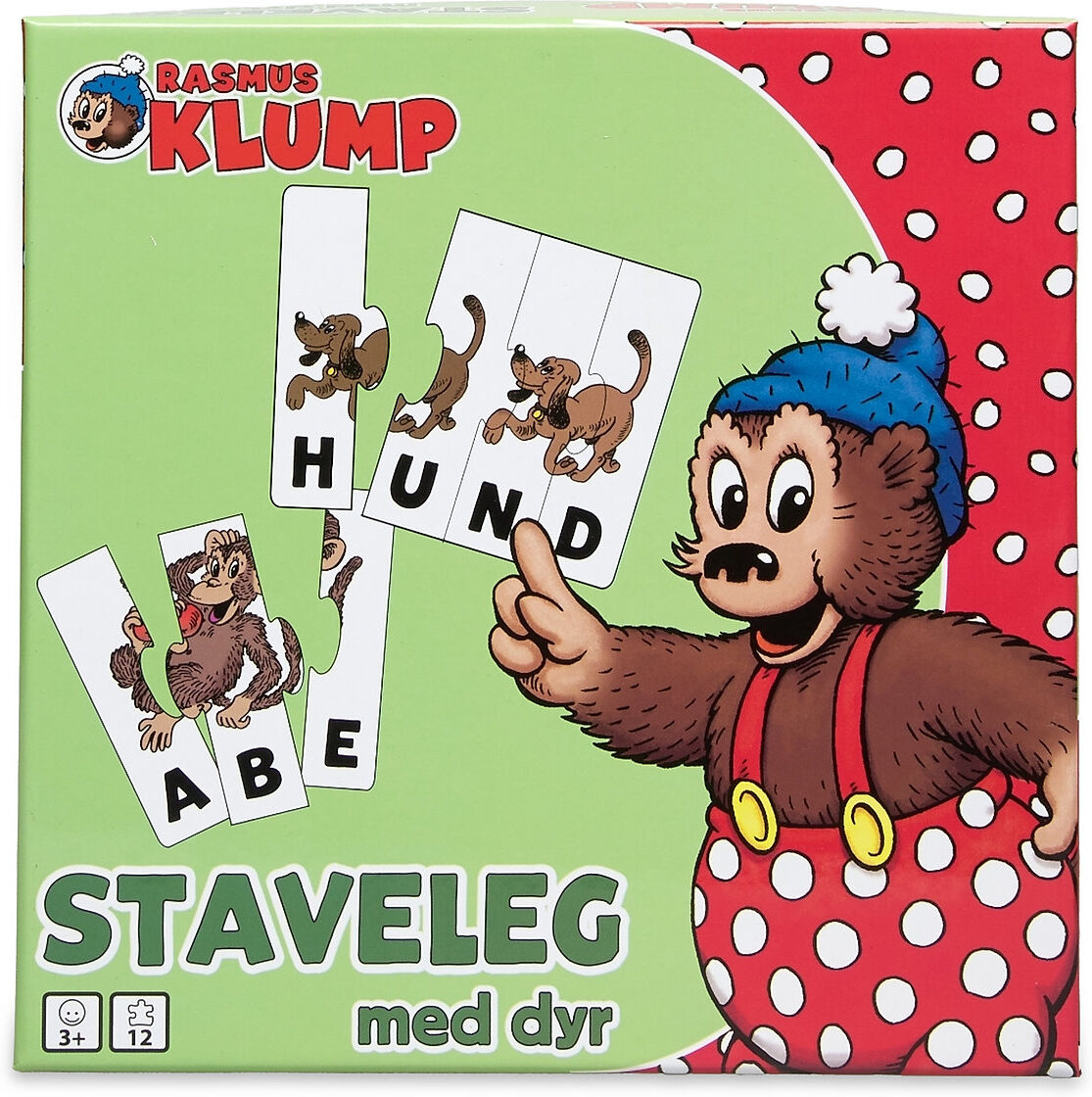 Rasmus Klump Rasmus Kliump - Staveleg Dyr Toys Puzzles And Games Puzzles Multi/mønstret Rasmus Klump