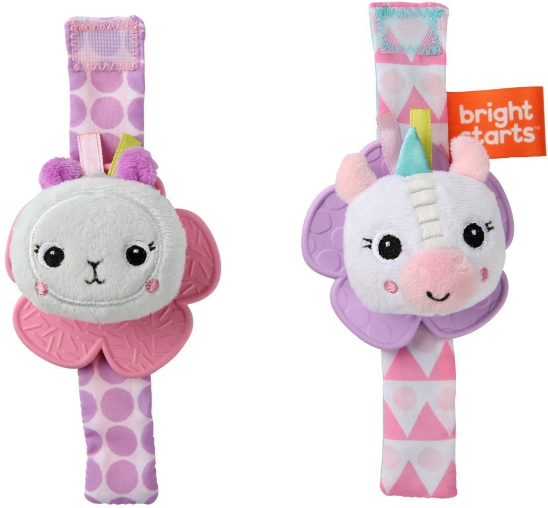 Bright Starts Snuggle & Teether W. Unicorn Toys Baby Toys Teething Toys Multi/mønstret Bright Starts