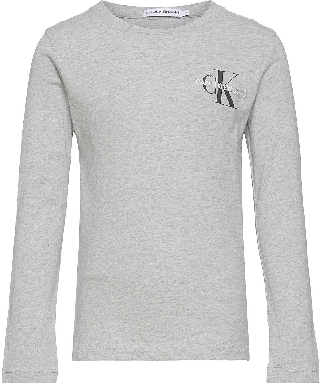 Calvin Chest Monogram Ls Top T-shirts Long-sleeved T-shirts Grå Calvin Klein