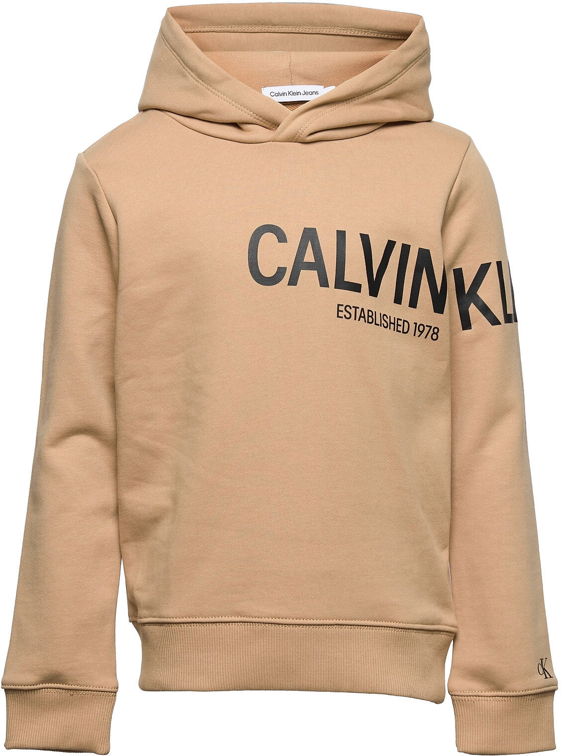 Calvin Inst Hero Logo Hoodie Hettegenser Genser Beige Calvin Klein